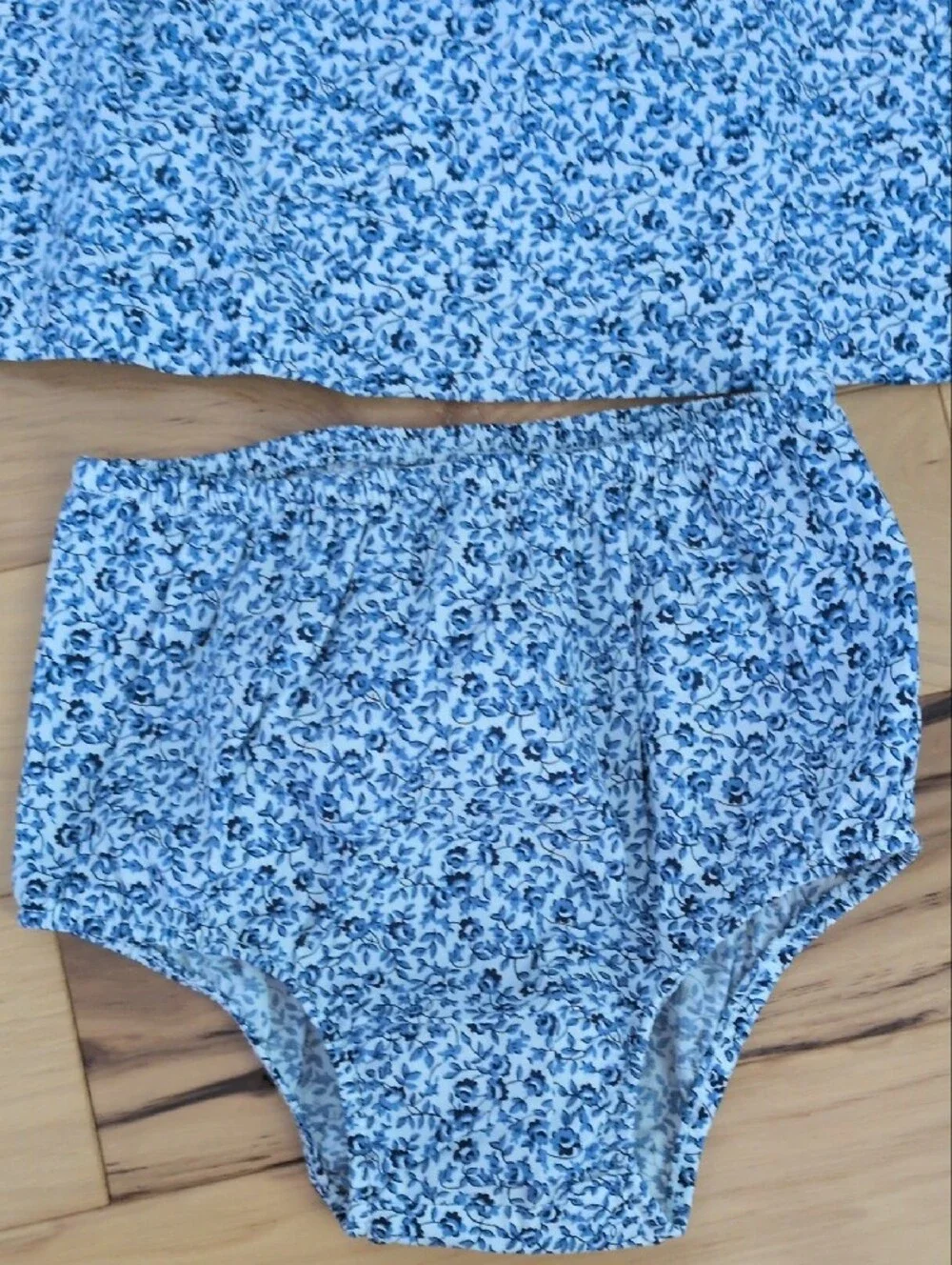 Blue Floral Kids Dress Set